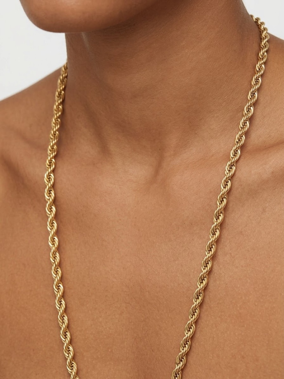 24” Gold Rope Chain Necklace - Women Jewelry